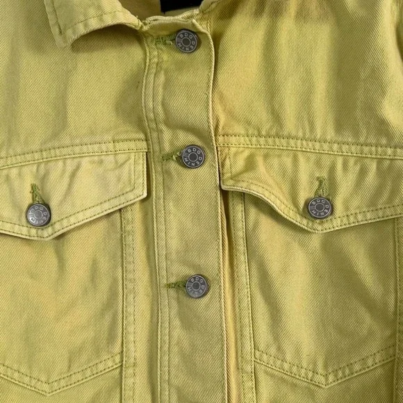 BDG women’s lime green cropped denim jacket size M - Picture 3 of 4